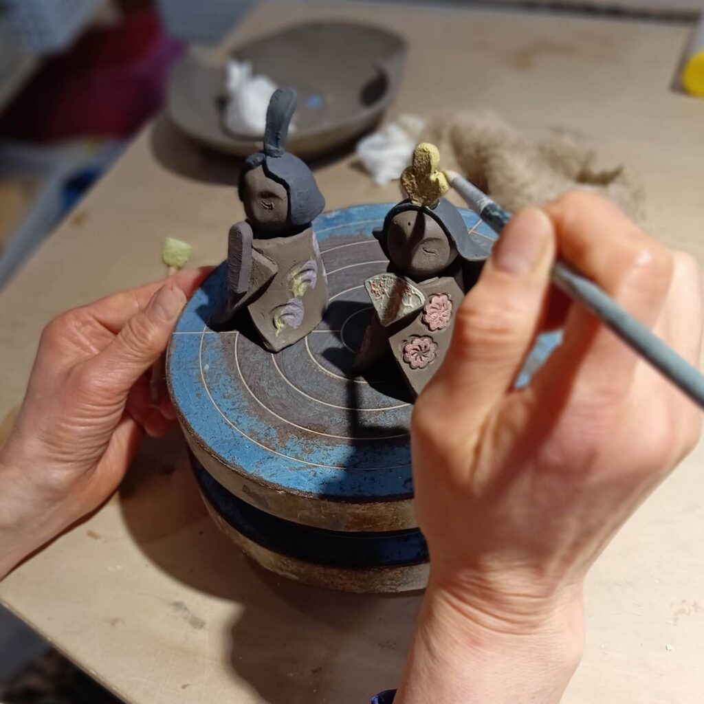 陶の雛人形ワークショップ